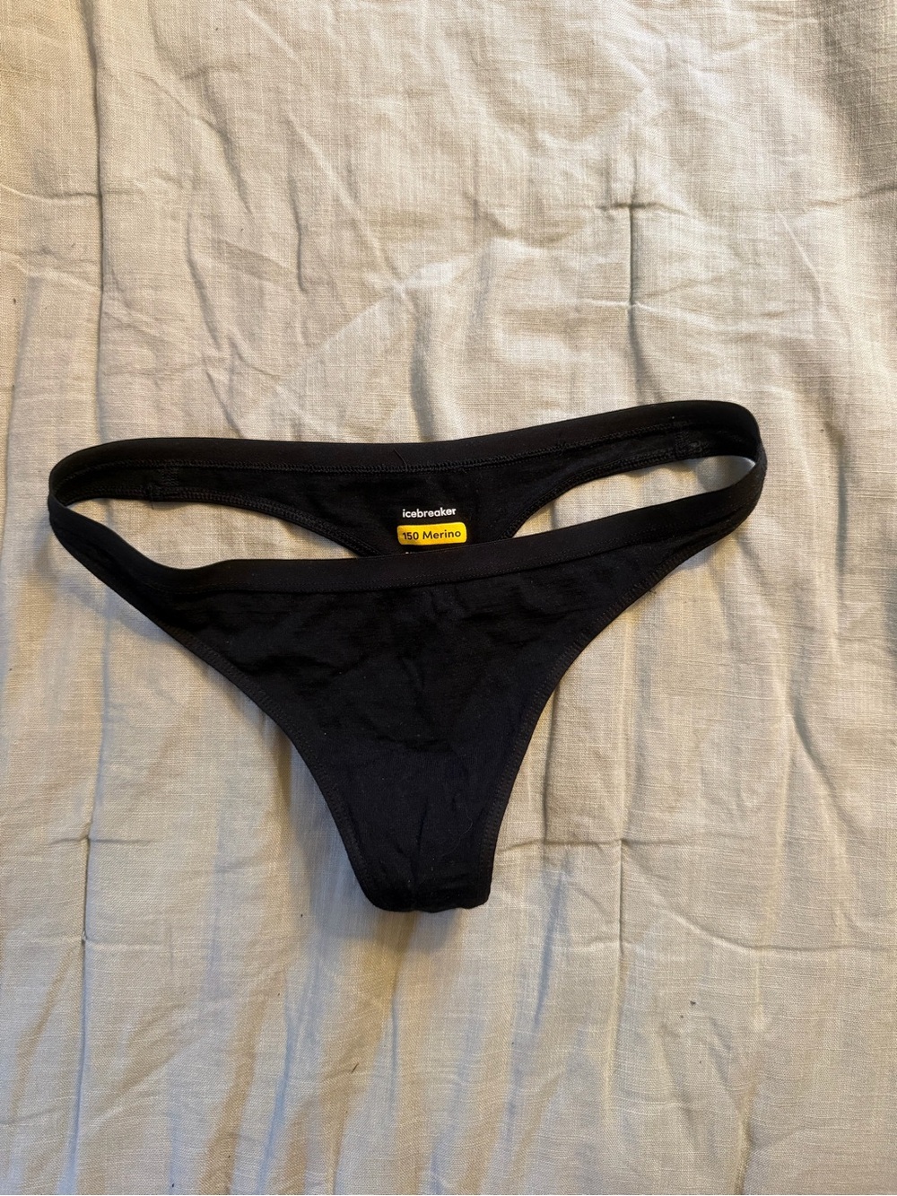 Icebreaker Black Merino 150 Siren Thong